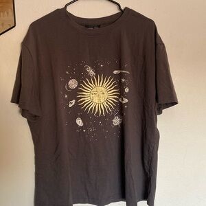 SHEIN sun, and planets T-shirt